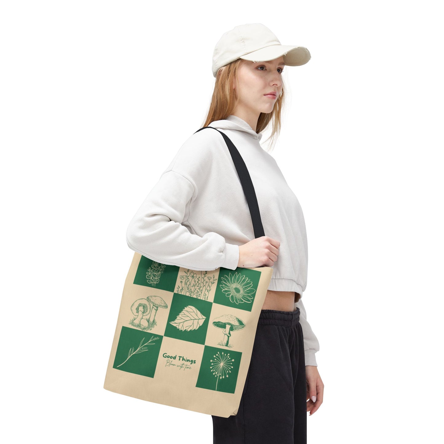 "Good Things Bloom with Time” Tote – For Projects, Plans & Everything In Between