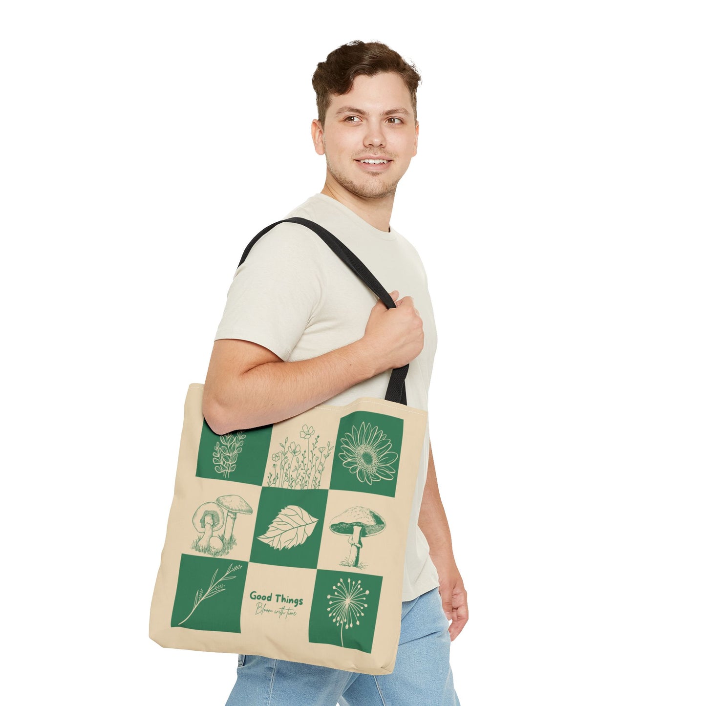"Good Things Bloom with Time” Tote – For Projects, Plans & Everything In Between