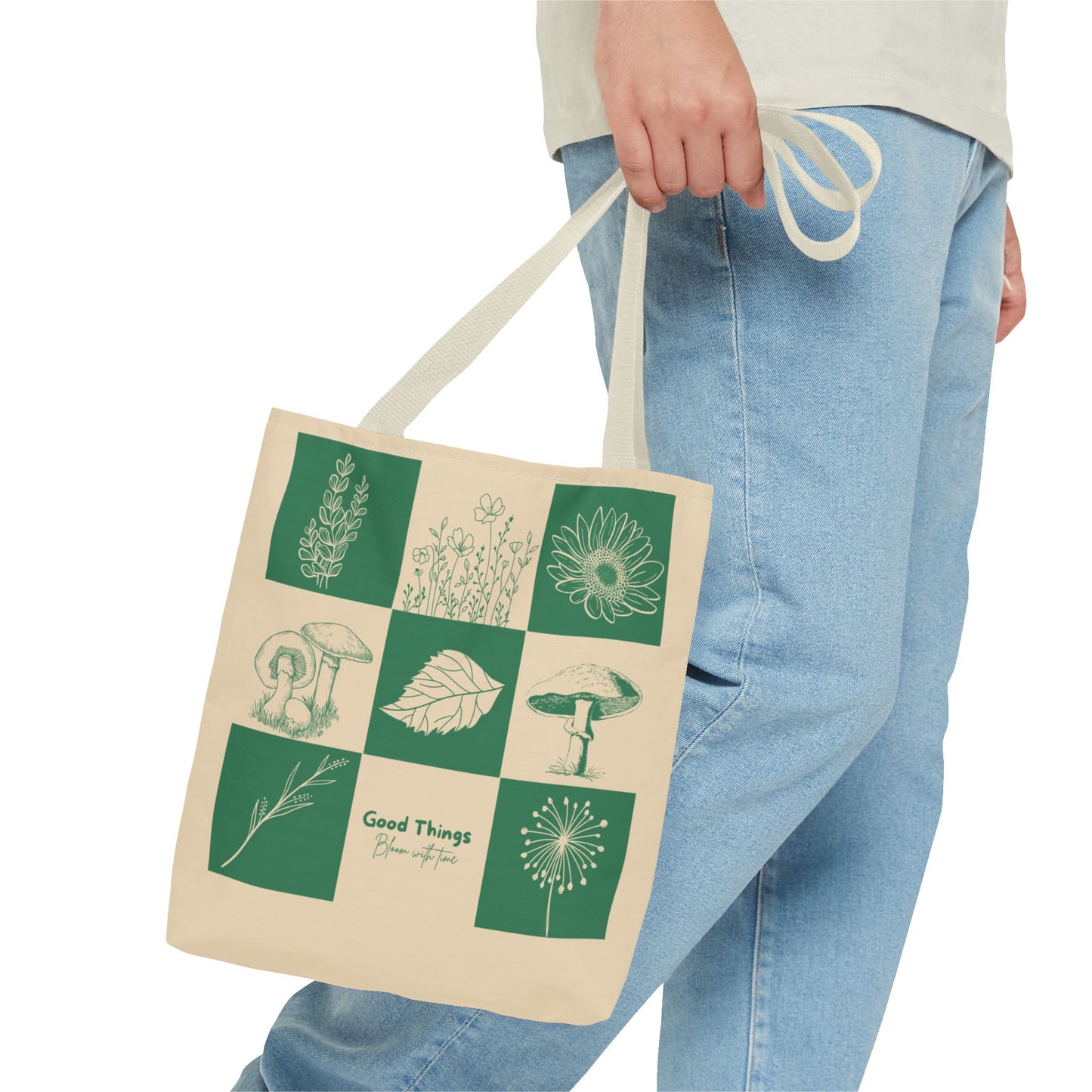 "Good Things Bloom with Time” Tote – For Projects, Plans & Everything In Between