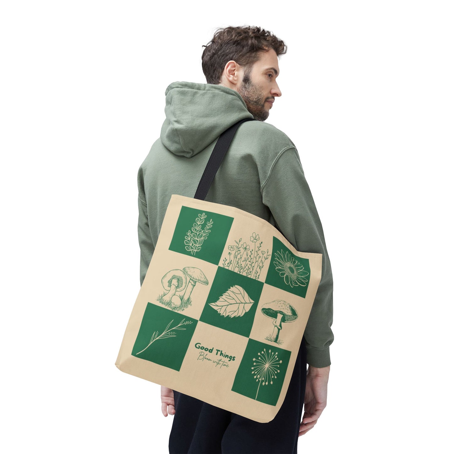 "Good Things Bloom with Time” Tote – For Projects, Plans & Everything In Between