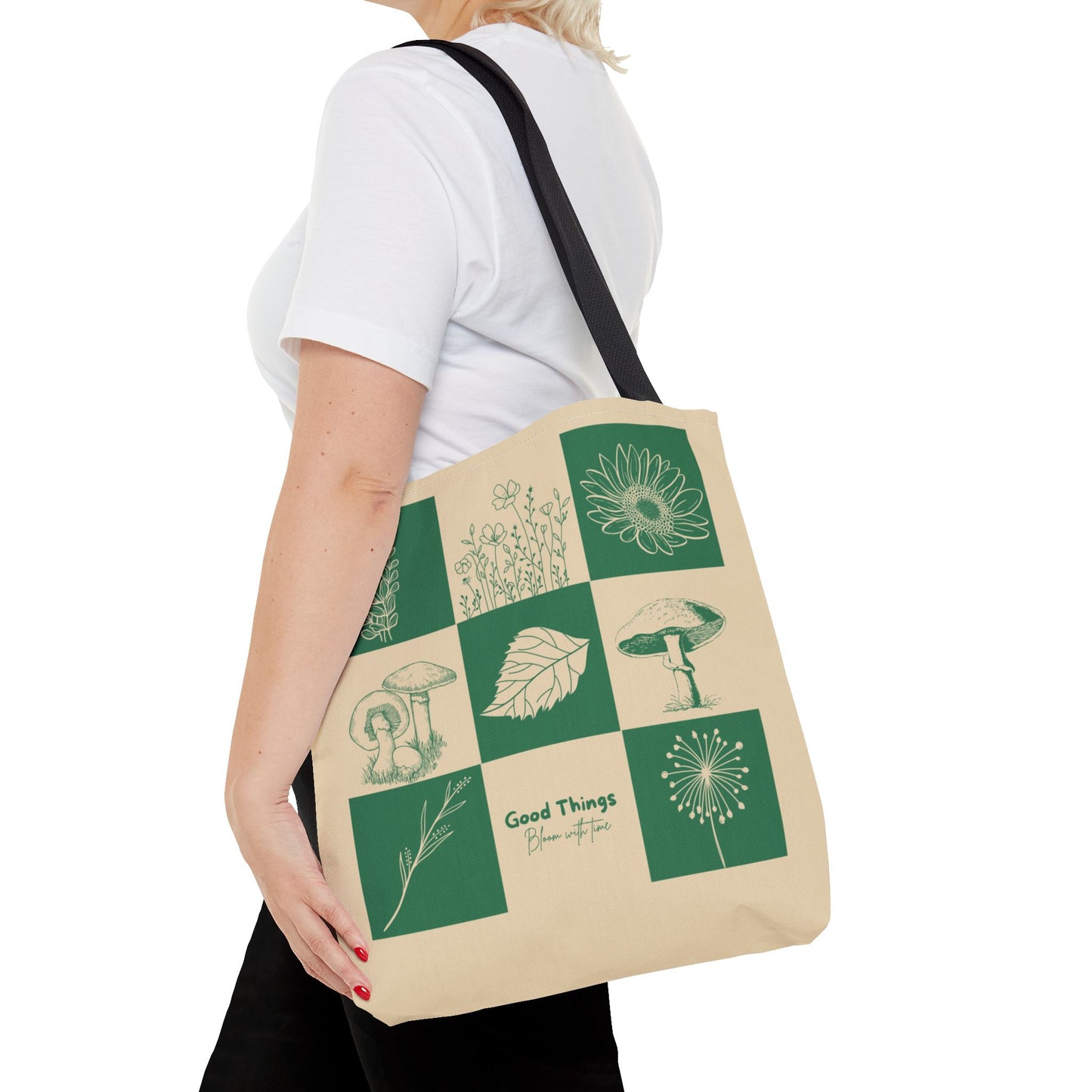 "Good Things Bloom with Time” Tote – For Projects, Plans & Everything In Between