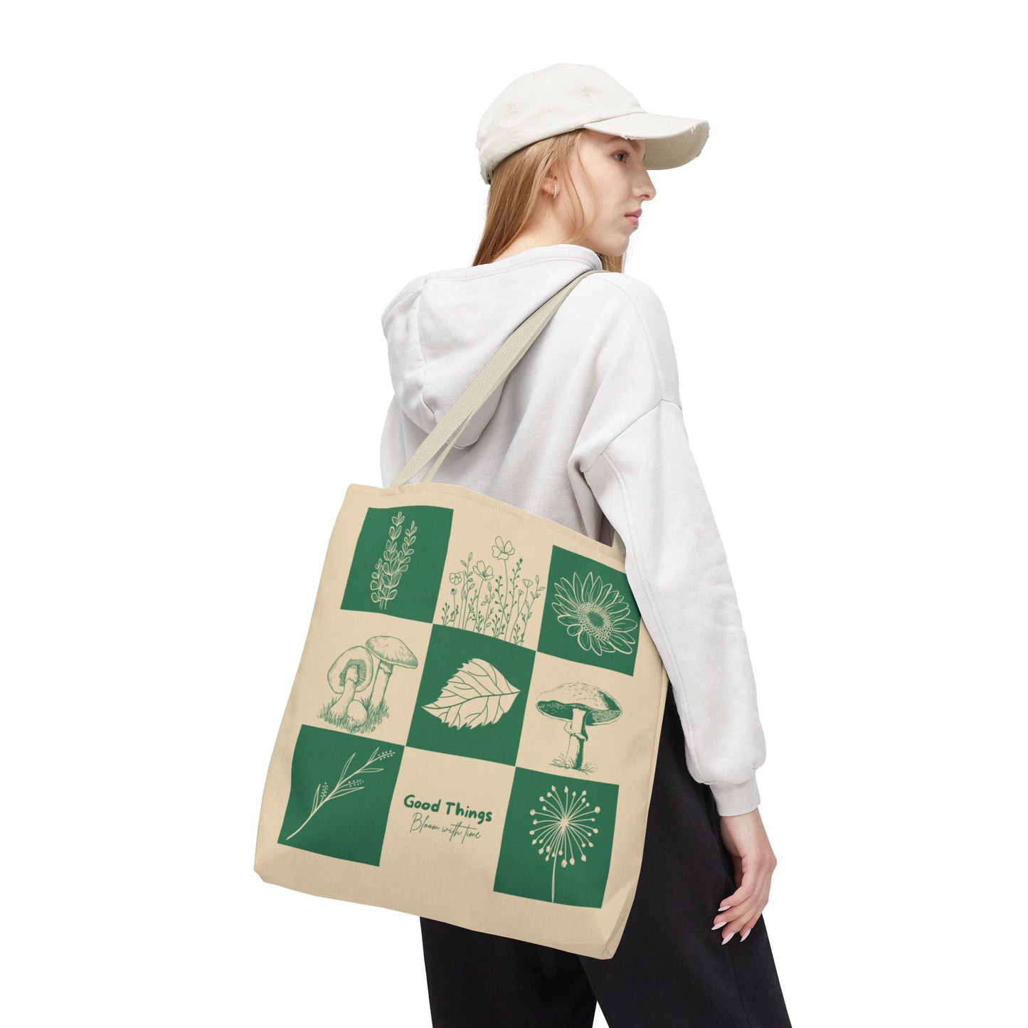"Good Things Bloom with Time” Tote – For Projects, Plans & Everything In Between
