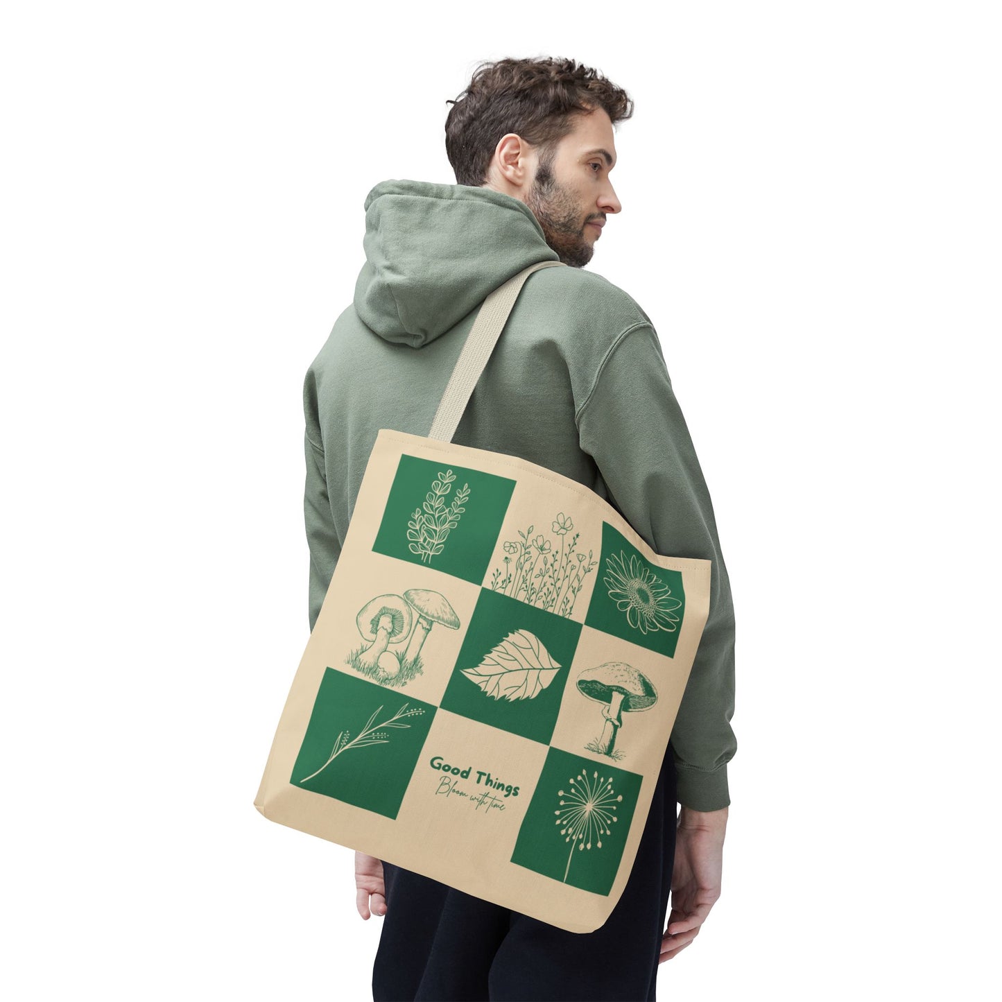 "Good Things Bloom with Time” Tote – For Projects, Plans & Everything In Between