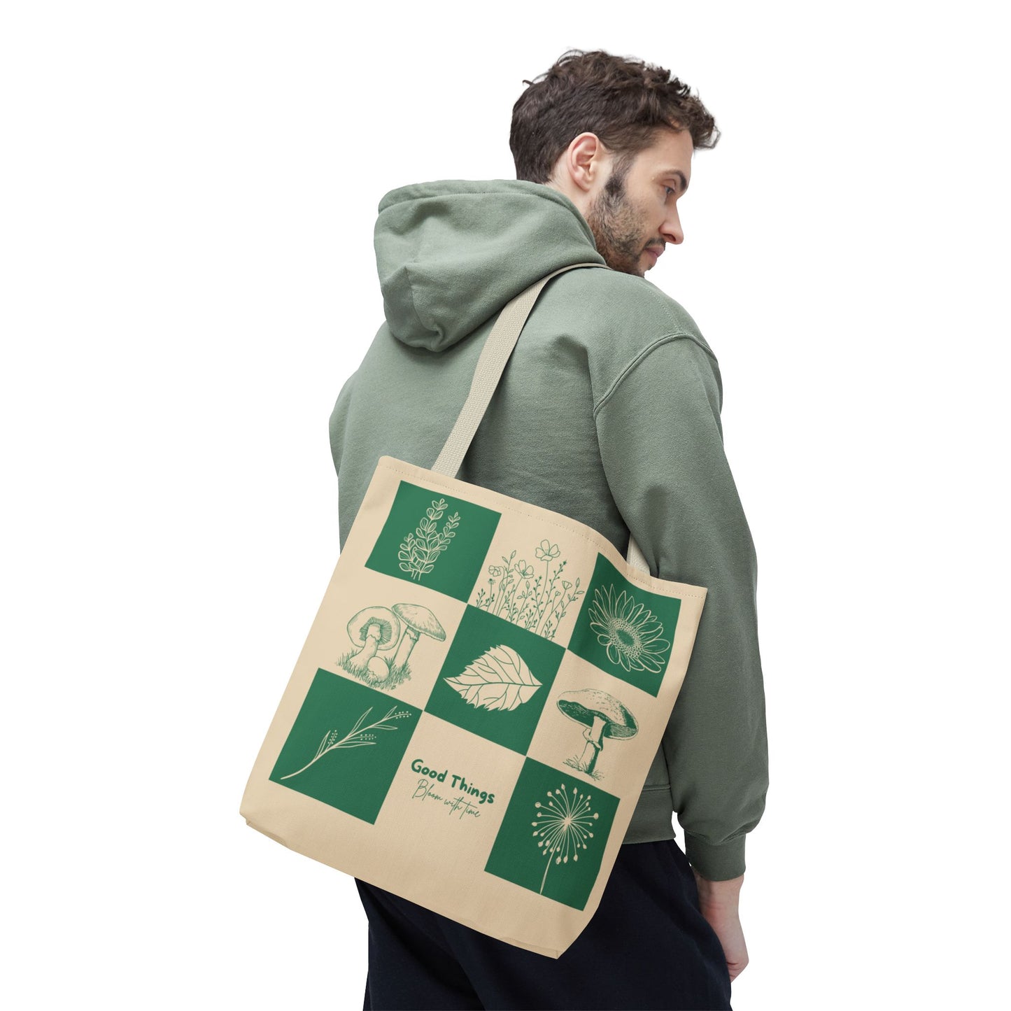 "Good Things Bloom with Time” Tote – For Projects, Plans & Everything In Between