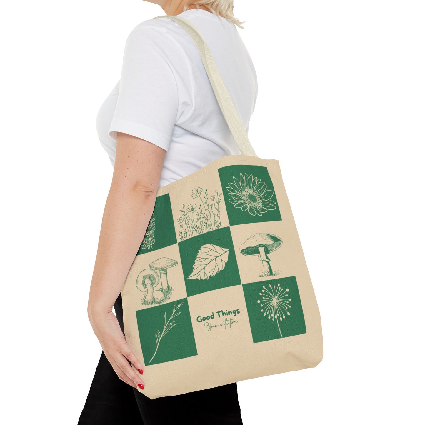 "Good Things Bloom with Time” Tote – For Projects, Plans & Everything In Between