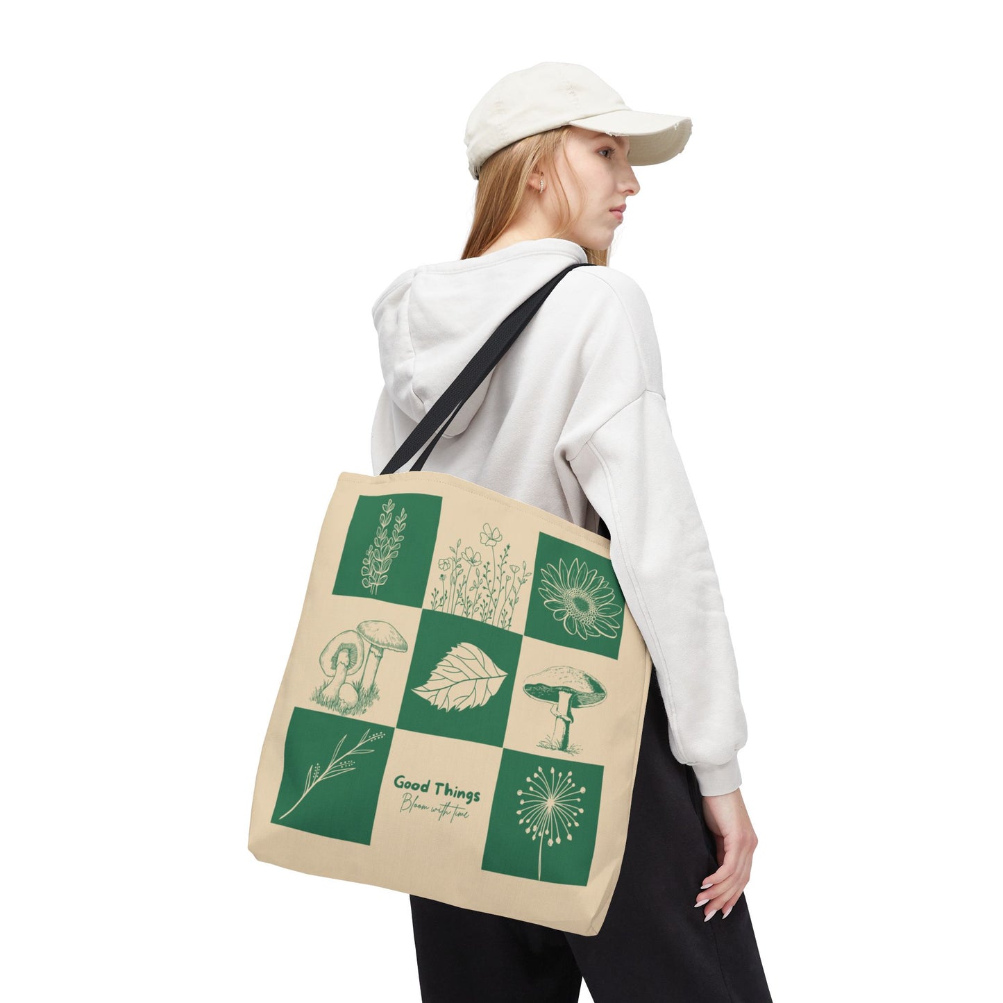 "Good Things Bloom with Time” Tote – For Projects, Plans & Everything In Between