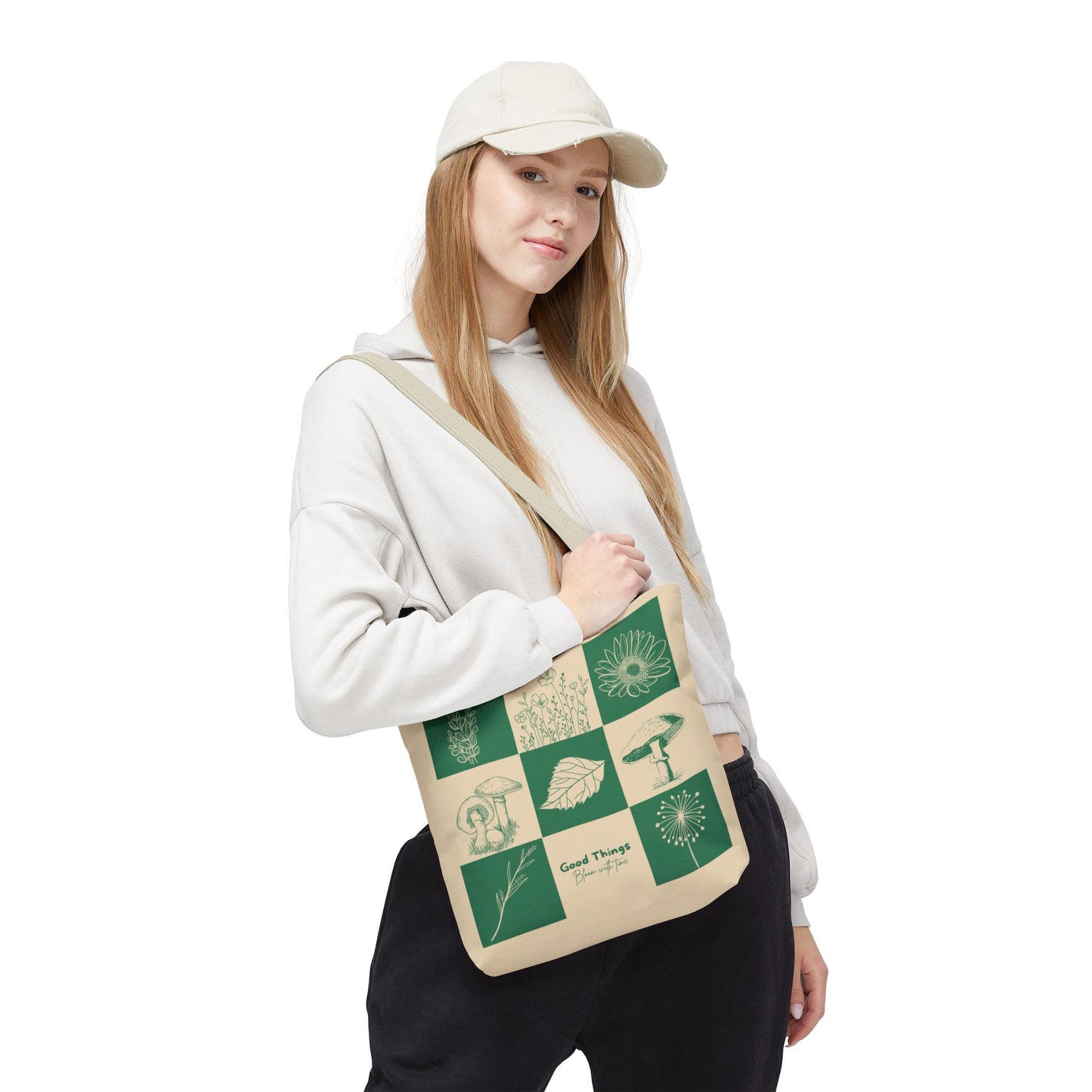 "Good Things Bloom with Time” Tote – For Projects, Plans & Everything In Between